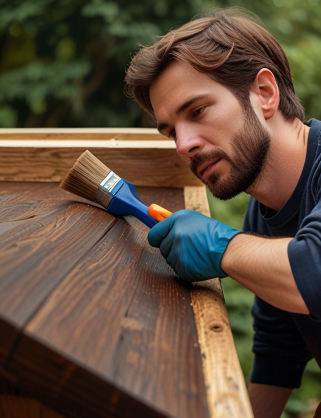 Impregnante cerato noce applicato su legno